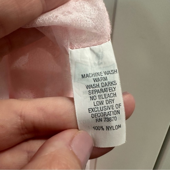 Vintage TOSCA lingerie made in California pink lace Teddy large nylon JCPenney - Picture 8 of 8